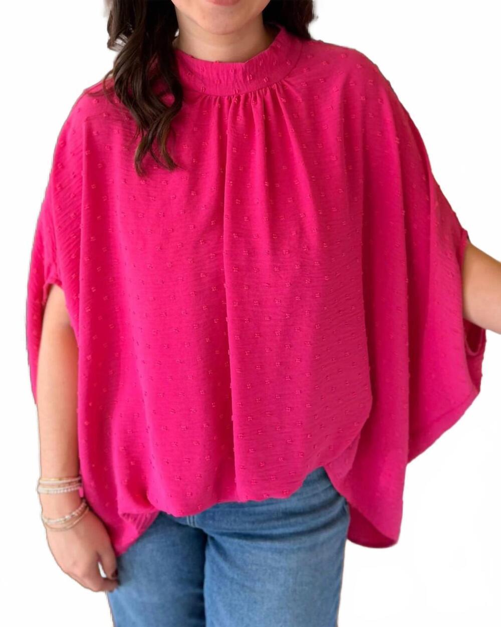 NEW IVY JANE tinsley top in fuchsia